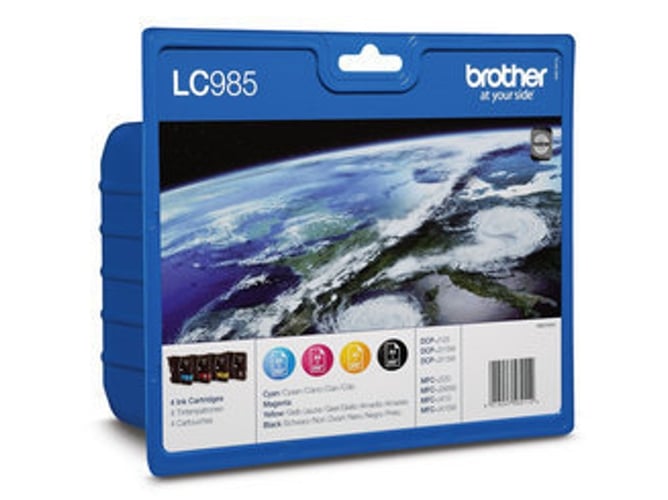Pack 4 cartuchos de Tinta Original BROTHER LC985VALBP