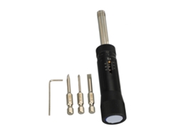 Llave dinamométrica manual ajustable 20d26n de 0,2 a 1,2 Nm con interfaz de 1/4 de pulgada, ajuste de precisión preestablecido.