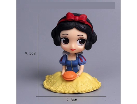 Muñeco GAATPOT Disney Princess Toys Action Figures Snow White Alice Belle Mermaid Fairy Doll Decoration Children Gift 9.5Cm