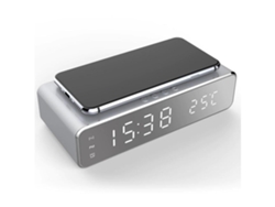 Alarme Com Função De Carregamento Sem Fio, Relógio Digital De Mesa, Termômetro, Calendário, Tela Led.