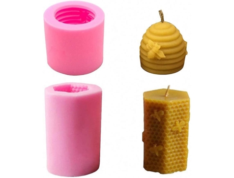 Juego de moldes para velas en forma de panal