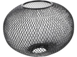 Lámpara de mesa de hierro negro con revestimiento de ratán para plafón, diseño calado y forma de jaula, ideal para cocina u oficina. SFUSHOS