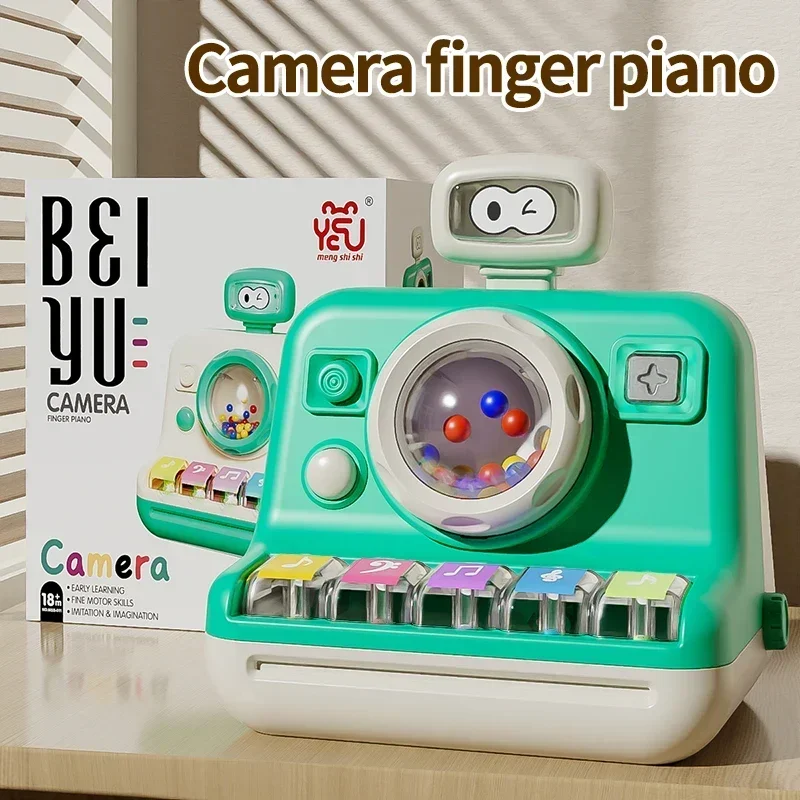 (verde) Juguete De Cámara Para Bebés, Piano Multifuncional Simulado Con Luces Y Música, Juguete Educativo Para Niños Pequeños