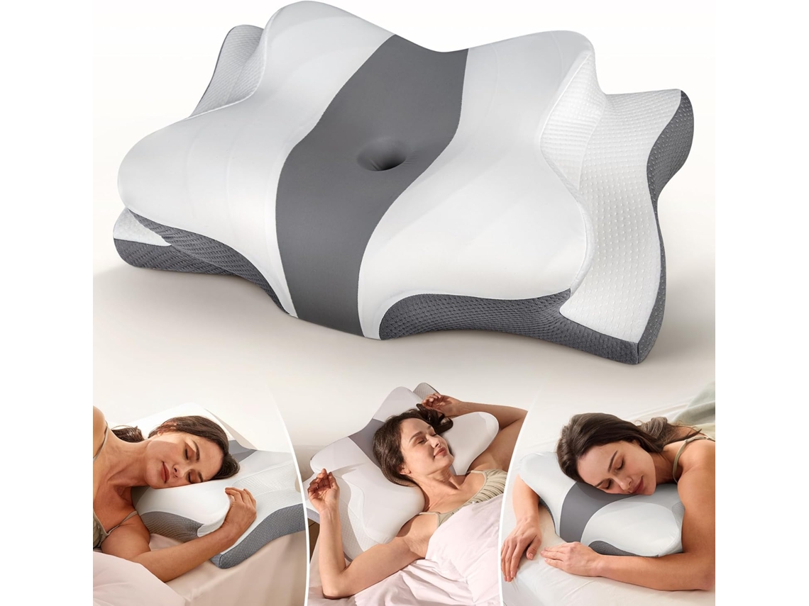Almohada De Espuma Viscoelástica Para El Cuello, Almohada Ergonómica Para Dormir De Lado, Almohada De Soporte Ortopédico Gertiz