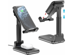 Cargador Duplo Sem Dobrável para iPhone Xr/Xs/SE/8/11 Pro Max YIZHOOD Seda Negro