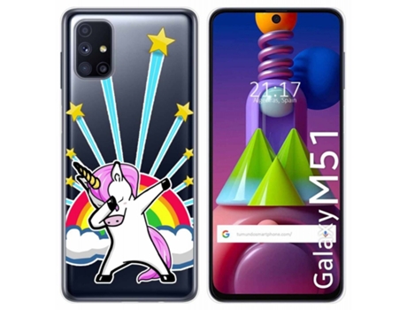 Carcasa Samsung Galaxy M51 TUMUNDOSMARTPHONE Dibujos Transparente Multicolor