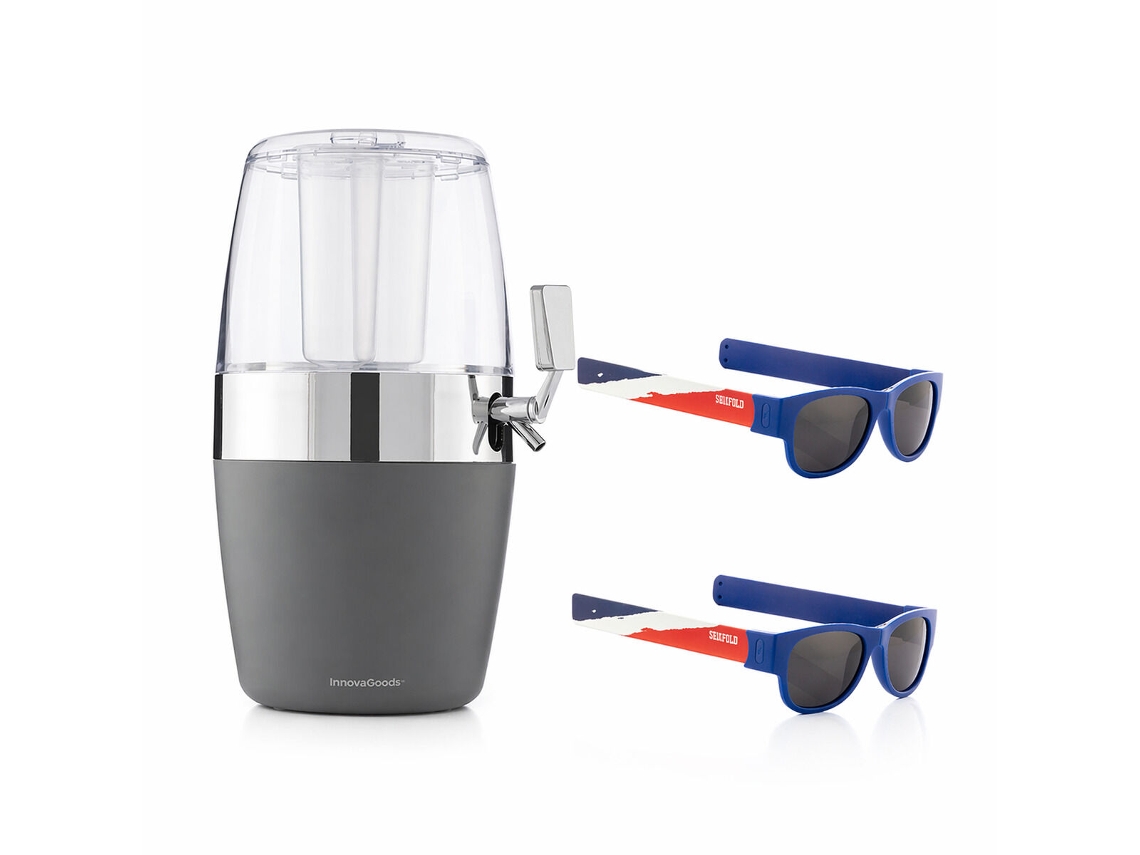 Pack Dispensador De Cerveza Refrigerante Innovagoods Y 2 Gafas De Sol Enrollables Sunfold France