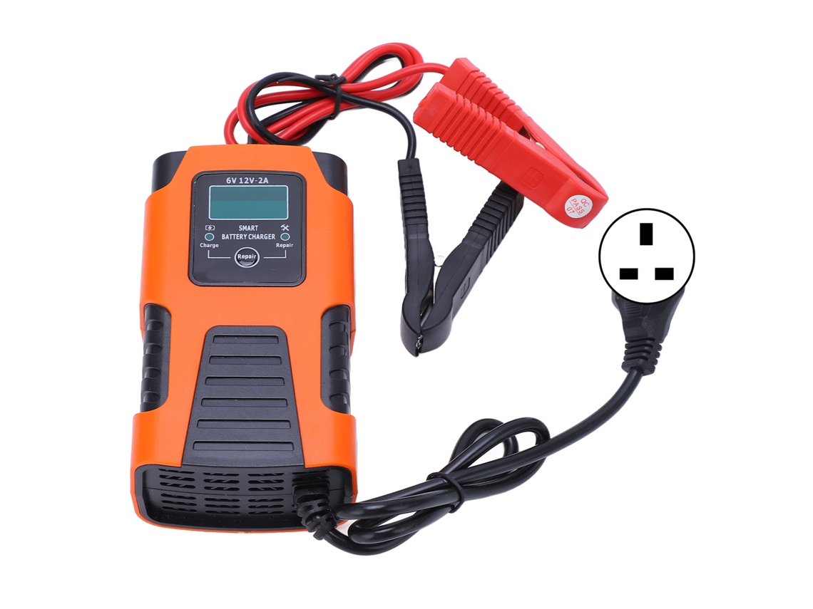 Cargador De Batería Inteligente Automático De 3 Etapas Con Protección Y Pantalla Lcd.