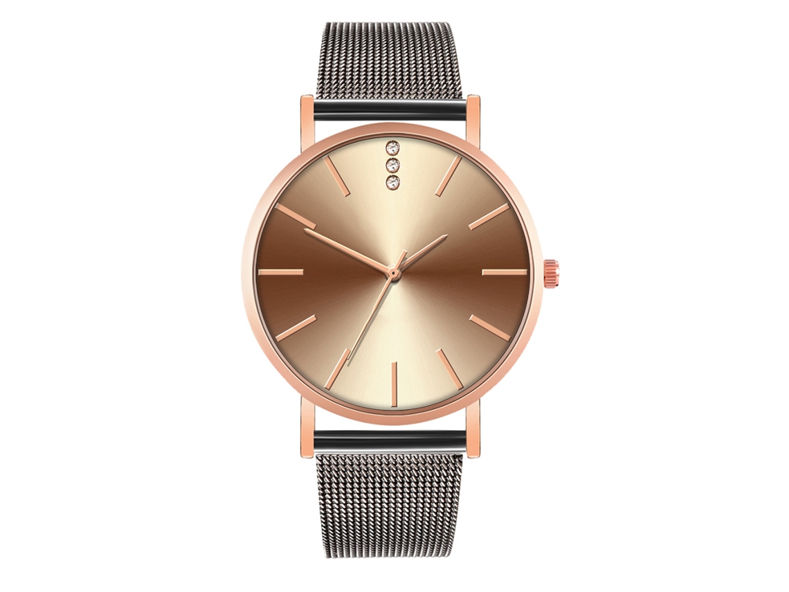 Reloj De Moda Para Hombre Y Mujer, Correa De Malla, Esfera Redonda, Movimiento De Cuarzo, Para Parejas.