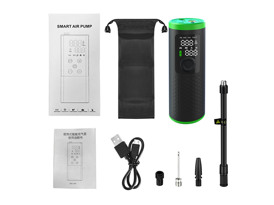 Bomba De Aire Para Coche De 150 Psi, Compresor Eléctrico Portátil Recargable Con Luz Led Y Función De Apagado Automático.