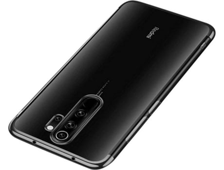 Carcasa Xiaomi Redmi Note 8 Pro LMOBILE Transparente - Negro