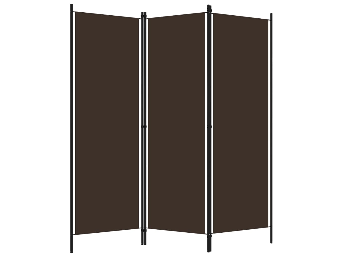 Biombo de 3 paneles, 150 x 180 cm, marrón, WSD390358, Adorable Home