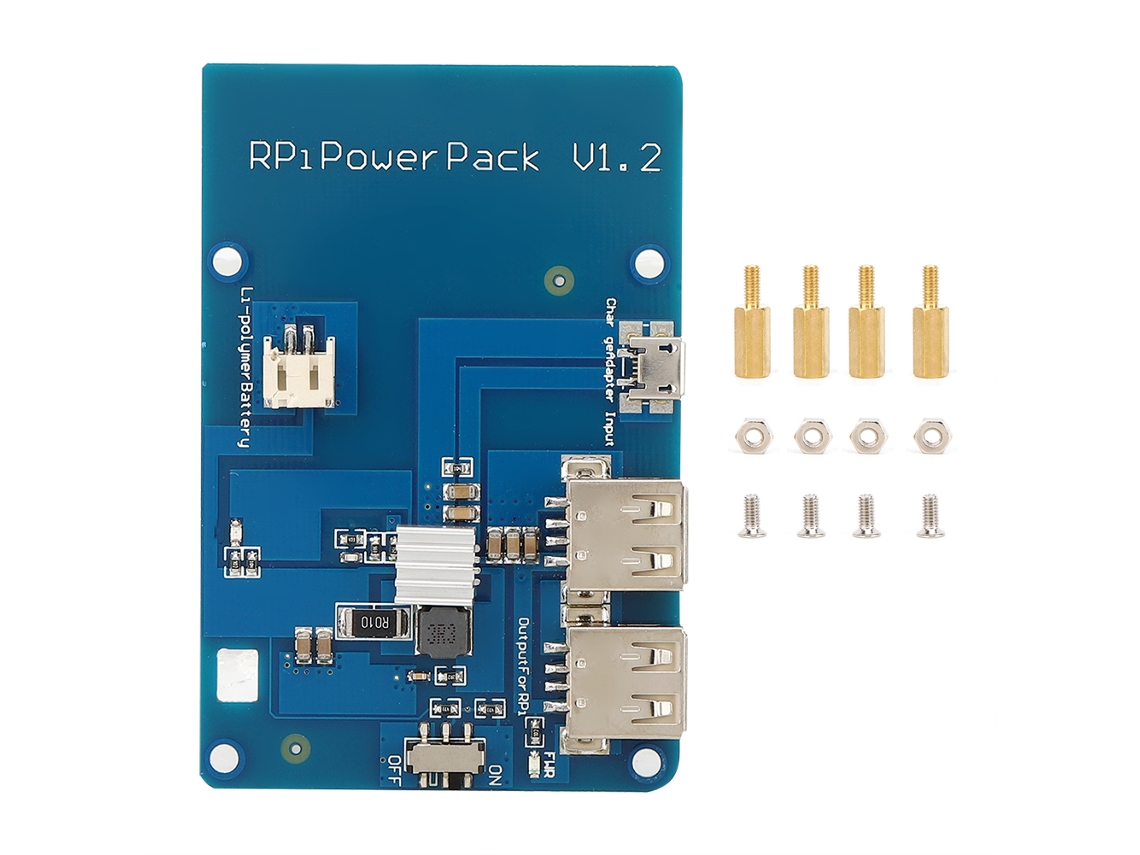 Placa De Expansión De Alimentación De Litio Con Doble Salida Usb Para Raspberry Pi3