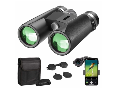 Prismáticos ENZONS 10X42 Adulto y Niños Birdwatching Camping Viajes Negro-Negro
