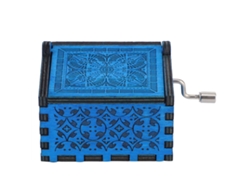 Hermosa caja de música retro azul para decoración del hogar para Worten
