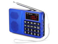 Radio Pequeño Portátil Y Red Eléctrica, Radio Am / Sw / Fm Recargable Con Altavoz Bajo, Botón Grande Y Pantalla. Almacena Estaciones Yemaesre (mw)