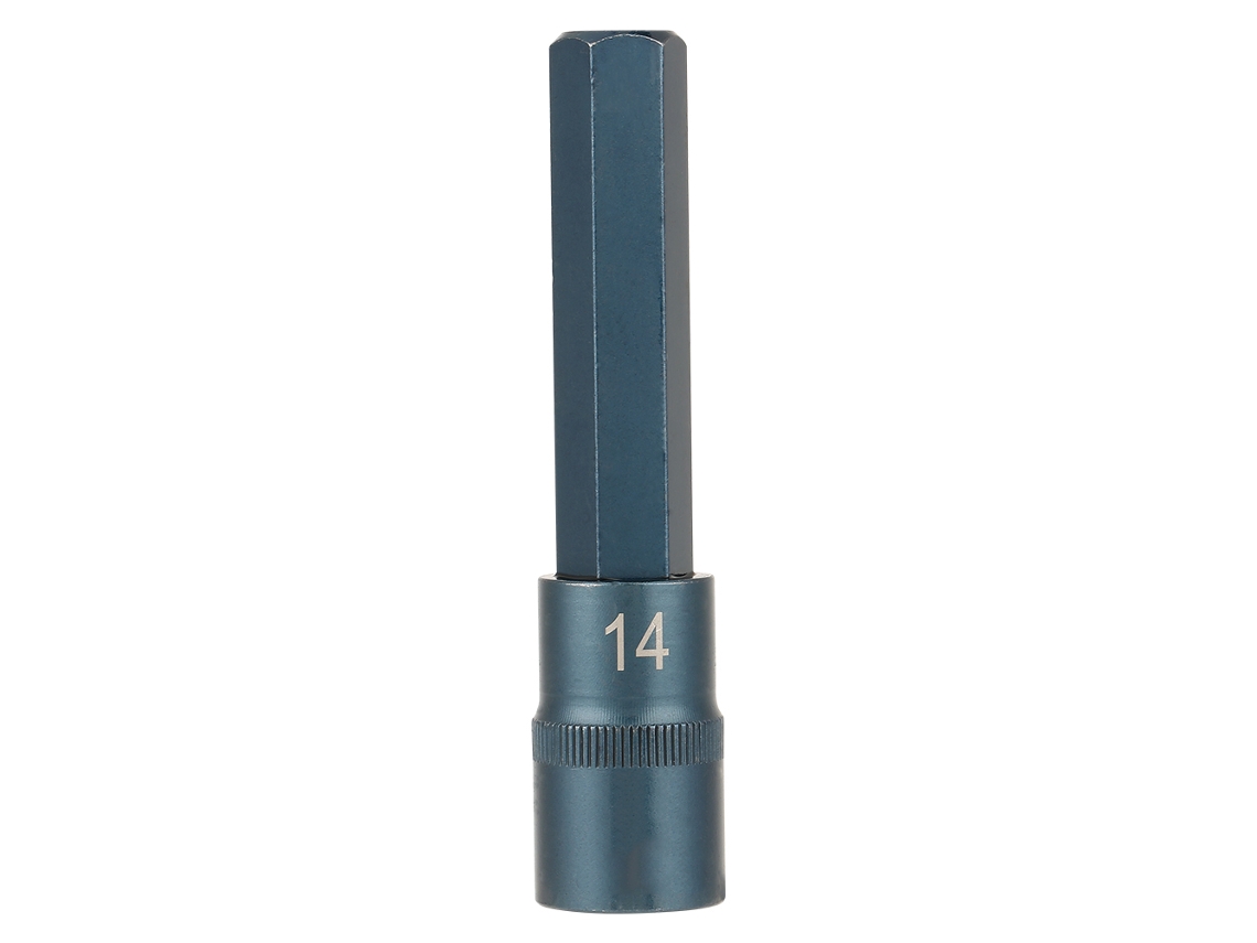 Adaptador de vaso hexagonal de 1/2'' 100 mm (h14) para destornillador eléctrico, llave de tubo