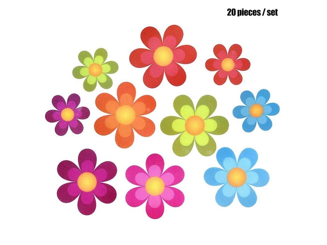 Pegatinas Antideslizantes Para El Baño, Pegatinas De Flores De Peva Para Bebés, 20 Unidades