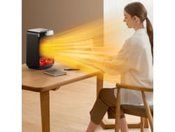 Calentador eléctrico portátil de sobremesa con llama, 1500 W, mini, calentamiento rápido, cerámica PTC, chimenea espacial Mdug
