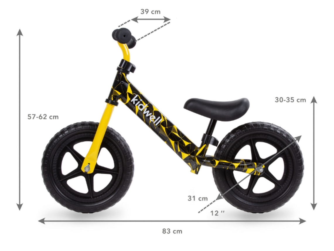 Bicicleta sin pedales KIDWELL Rebel amarilla