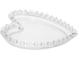 Elegante Cuenco Cristal Forma Corazón Bandeja Decorativa Guardar Aperitivos Joyas Ideal Hogar Cumpleaños