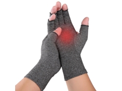 Rebe-guantes De Compresión Sin Dedos Para Artritis Hombres Y Mujeres, Canal Carpiano, 1 Par Gris M