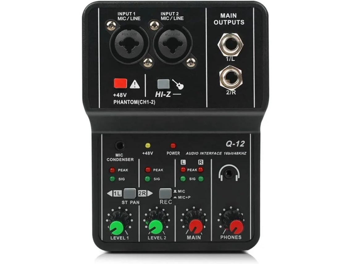 Tarjeta de sonido profesional para mezcla, monitorización de guitarra y grabación SFUSHOS
