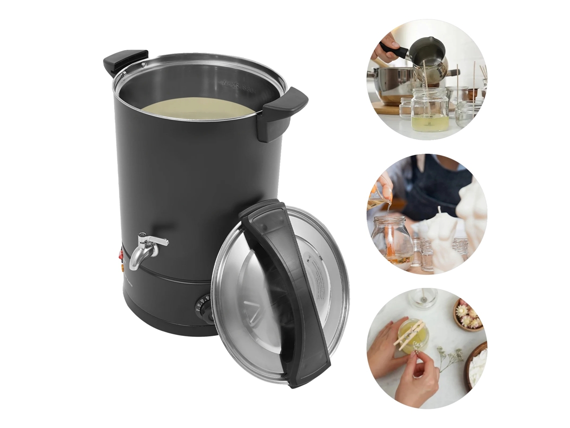 Fundidor de cera, capacidad de 12 L, potencia de 1800 W, color negro, enchufe UE OEM