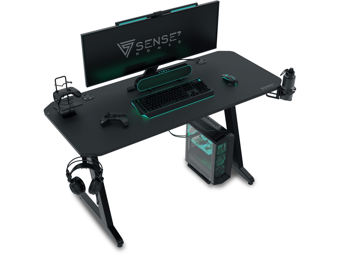 SENSE7 Nomad Classic 140x60 Escritorio de Juego Negro