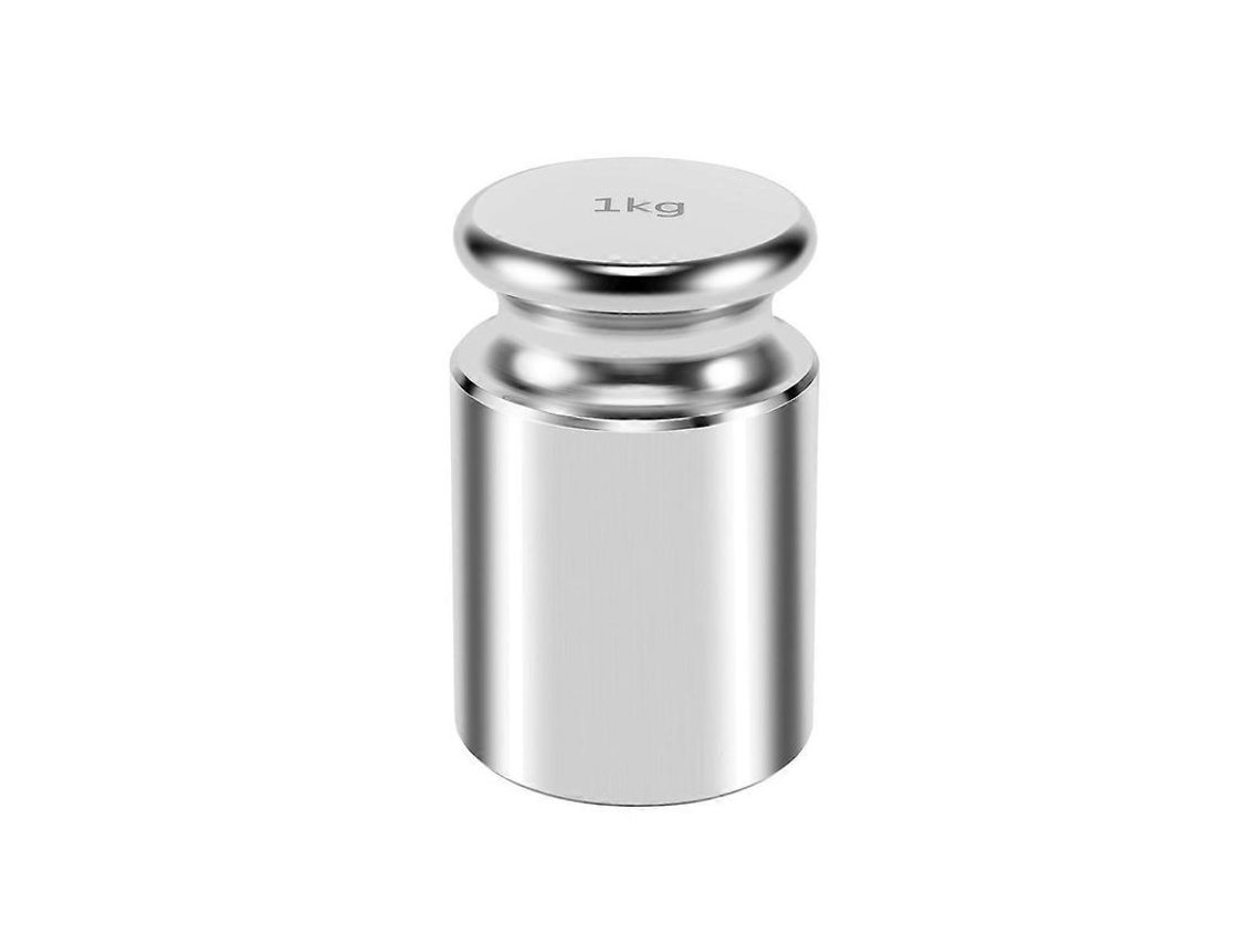 Peso De Calibración Para Báscula Digital, Acero Al Carbono Cromado, 1000g (1kg), Plata Plata