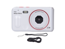 Cámara Digital 72mp 2.5k 16x Zoom Enfoque Automático Anti-shake Pantalla 2.4" Compacta Portátil Para Niños Estudiantes Vlogging Plata