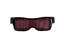 Gafas LED inteligentes con Bluetooth y conexión a la app, gafas con iluminación dinámica de píxeles personalizable, decoración navideña recargable