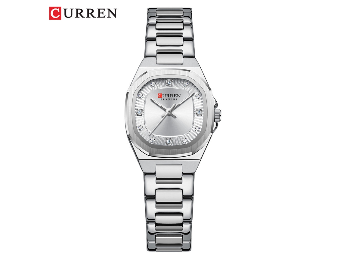 Reloj De Pulsera Cuadrado De Moda Para Mujer (dorado), Con Diamantes Engastados, Resistente Al Agua, De Cuarzo.