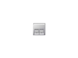 Tapa Rj45 Doble Aluminio Schneider Elegance Mtn466560