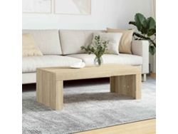 Mesa de centro HARLANV1, 102,5 x 55 x 44 cm, fabricada con derivados de madera de roble ahumado.