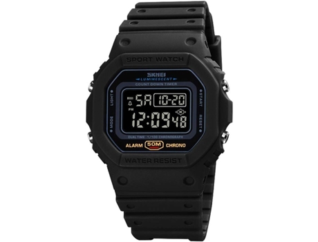 VEANXIN Relojes de pulsera deportivos retro multifuncionales digitales-blanco negro