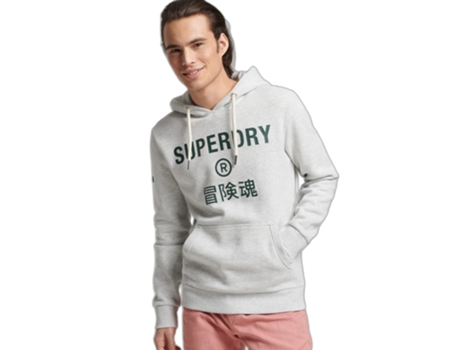 Sweatshirt para Hombre SUPERDRY (2XL - Algodón - Gris)