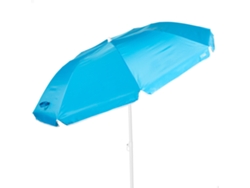 AKTIVE Sombrilla playa 180 cm compacta e inclinable azul UV50 c/funda
