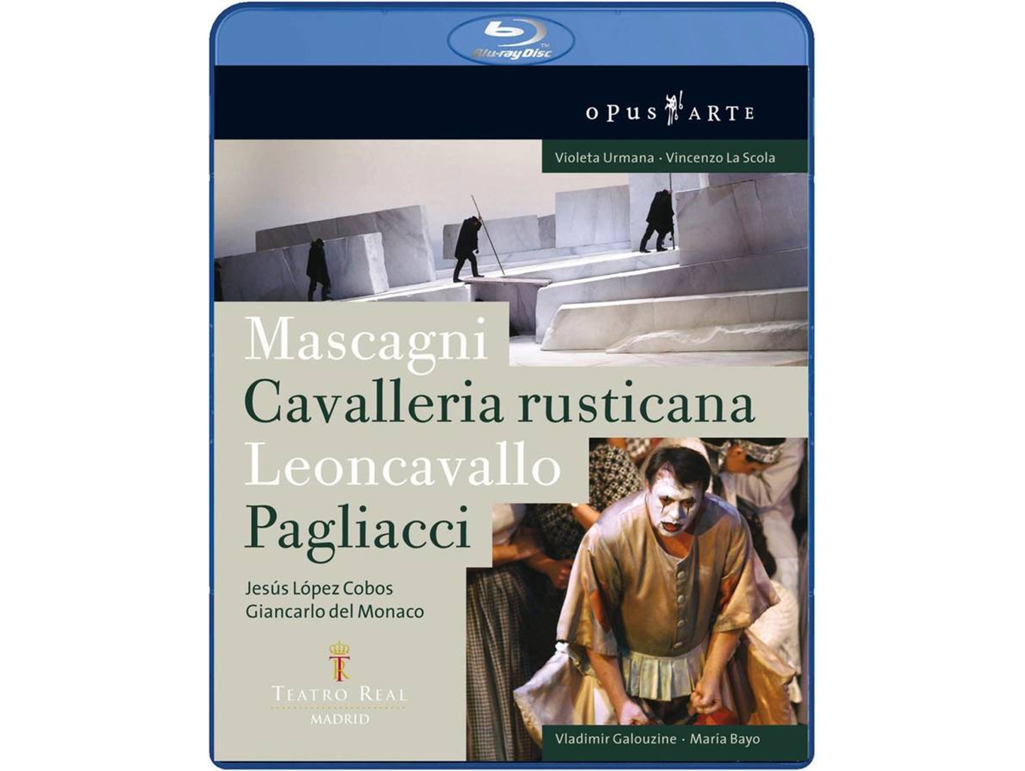 Blu-ray Video Cobos/Del Monaco/Galouzine/Bayo - Cavalleria Rusticana/Bajazzo (1 CDs)