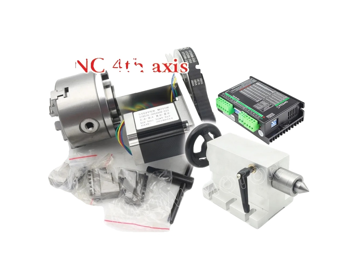 CNC de cuarto eje, motor paso a paso Nema23, controlador K11 de 100 mm OEM
