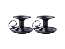 2026-porta Velas De Hierro Retro, Set De 2, Portavelas Negro Mate Para Halloween Navidad Decoración Hogar