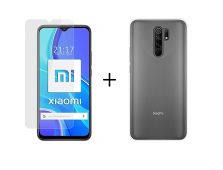 Carcasa + Protector de Pantalla Xiaomi Redmi 9 TUMUNDOSMARTPHONE Pack Transparente