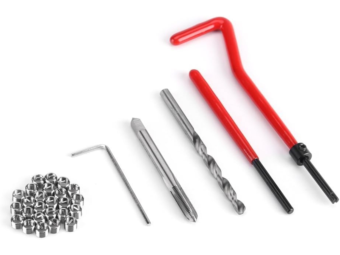 30 Piezas Kit De Reparaci N Roscas Inserto M Tricas Acero Inoxidable Set Herramientas Manuales Para Automotriz