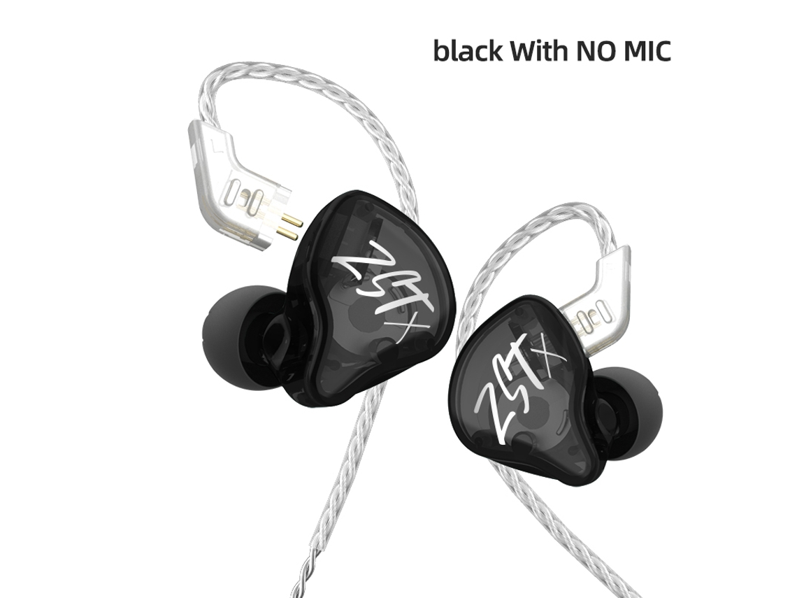 Auriculares intraaurales con controlador híbrido, graves de alta fidelidad, deportivos, para DJ Mdug (negros, sin micrófono)