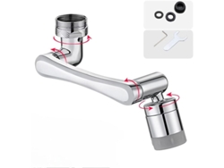 Extensión De Grifo Giratoria Multifuncional De 1080°, Aireador Con Dos Modos De Salida De Agua - Plateada