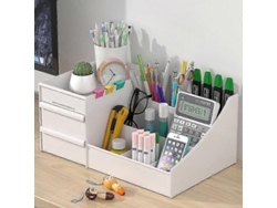 Organizador de escritorio con cajón para herramientas de uñas y maquillaje, ideal para guardar cosméticos. Hengjian