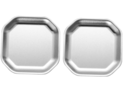 Piezas decorativas para servir aperitivos de acero inoxidable, 10,4 cm, duraderas y octogonales