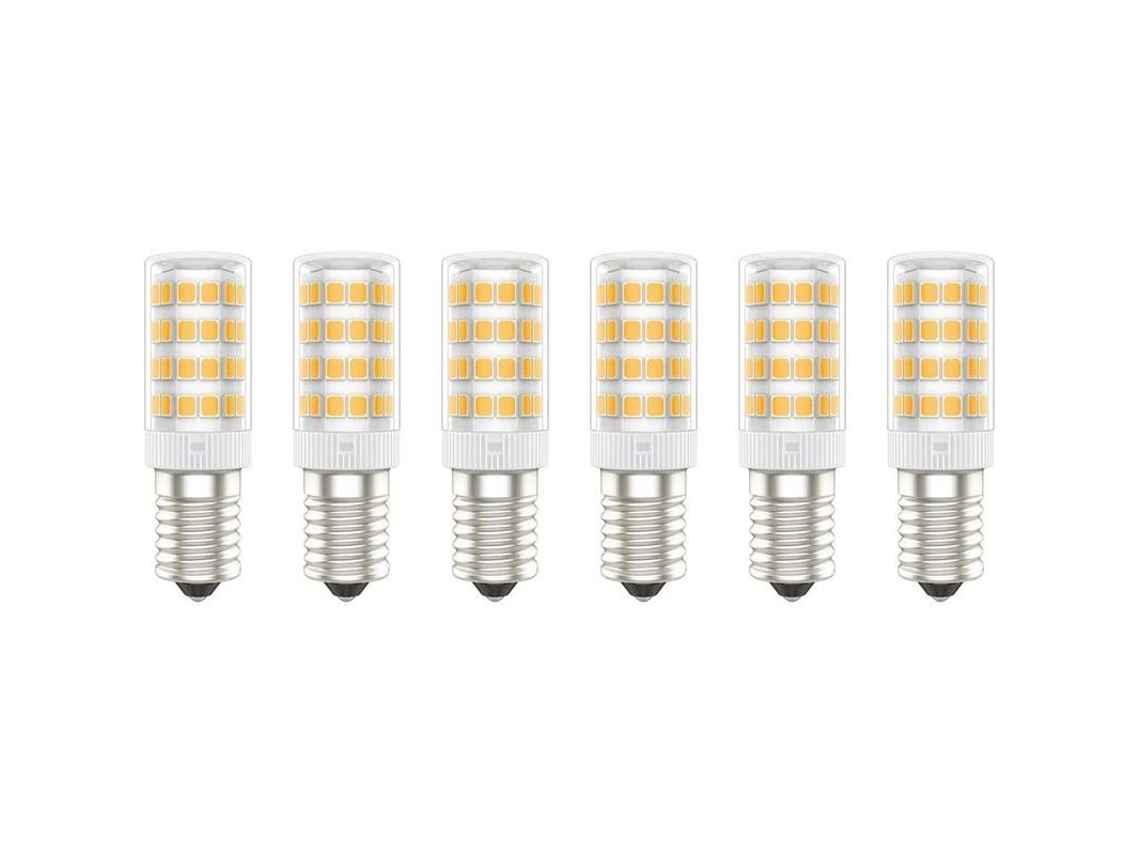 Bombillas Led E14, 5w (equivalente A 50w), Blanco Cálido (3000k), 220-240v, Sin Parpadeo, 300 Lúmenes, Paquete De 6 clase Energética A+