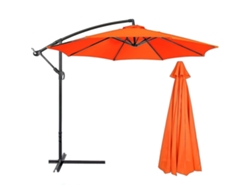 Toldo redondo para sombrilla de jardín de 3 m, resistente a los rayos UV e impermeable, solo el toldo para estructuras de 6/8 postes, color naranja (300 cm x 80 cm).