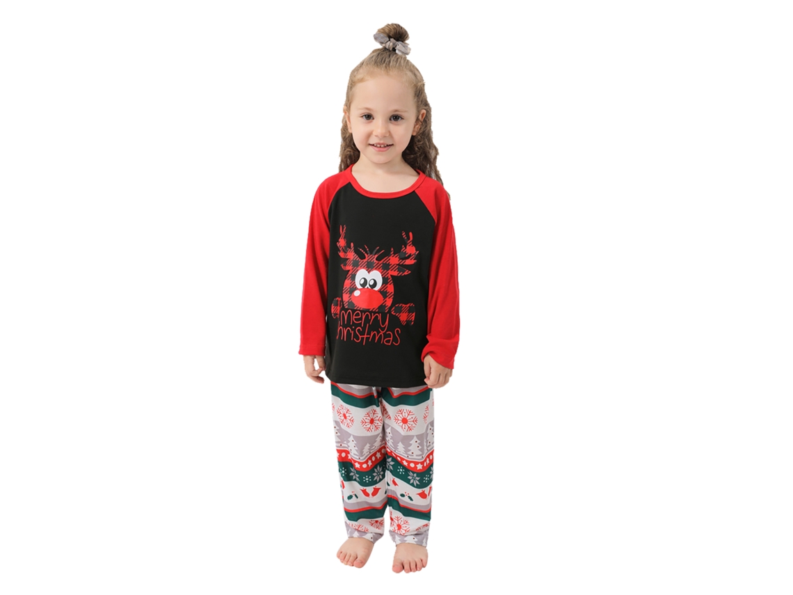 Kkpm-Pijamas Family Christmas With Fun Round Cuello Manga Larga Niños 4-5y Color Image